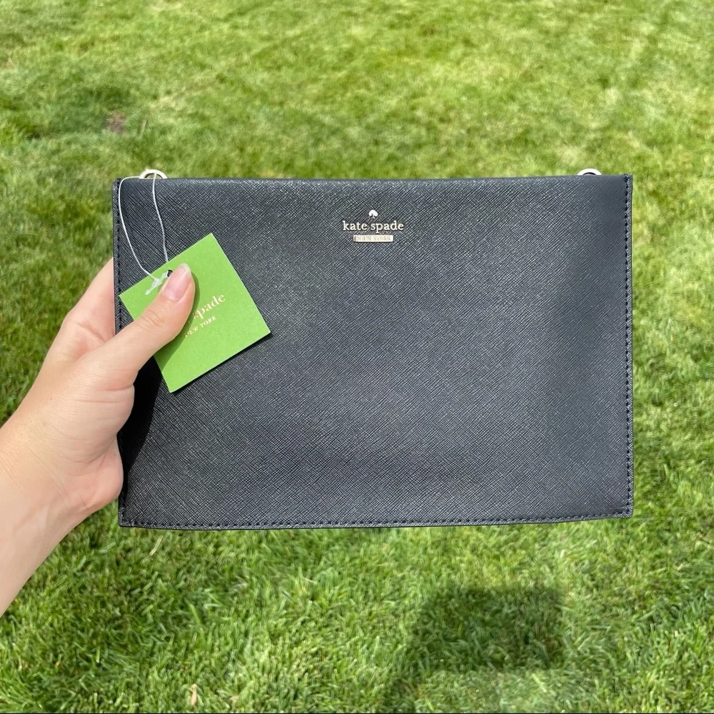 NWT Kate Spade Black Leather Crossbody Purse - Picture 1 of 12
